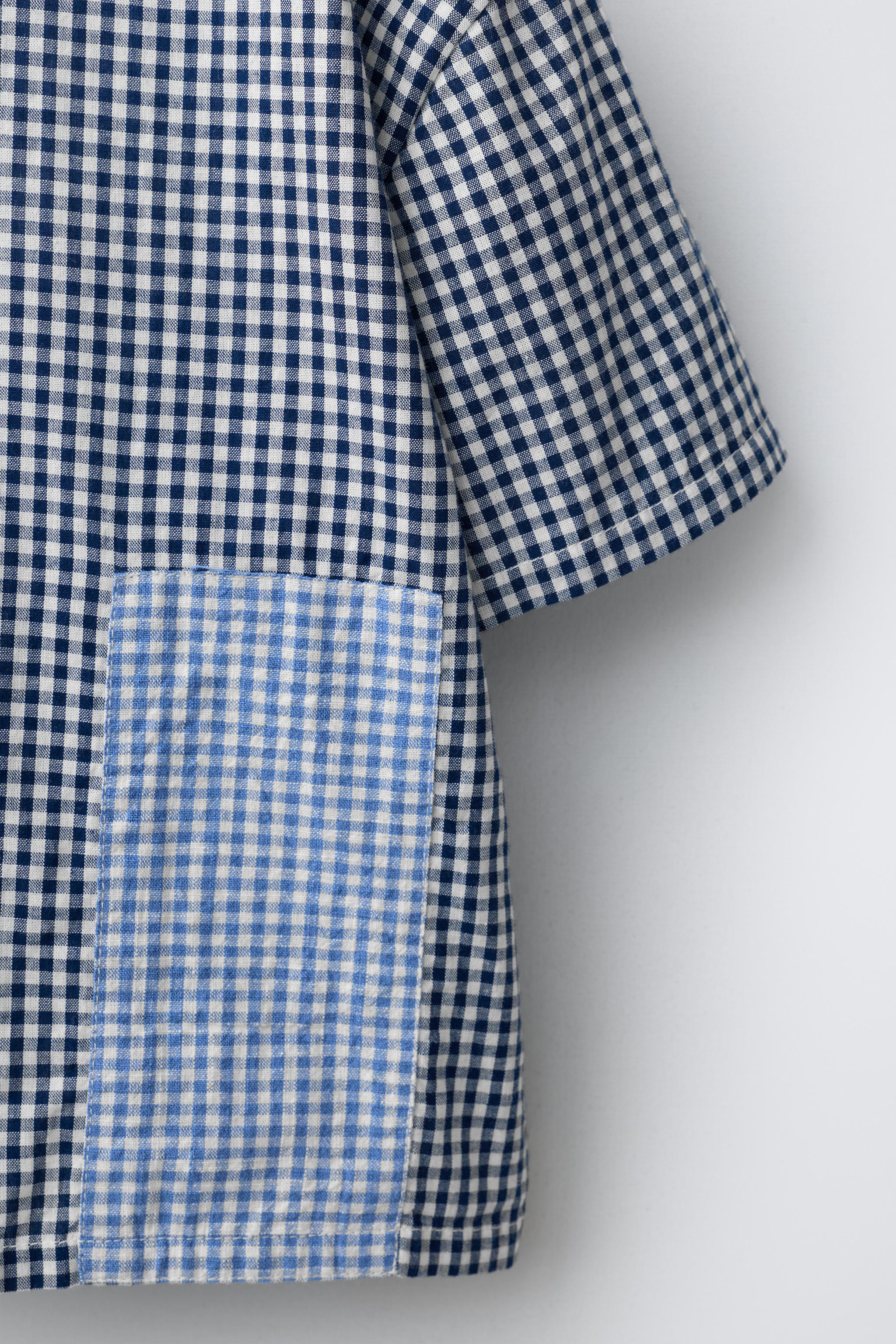 CHEMISE IMPRIMÉE À CARREAUX VICHY PATCHWORK